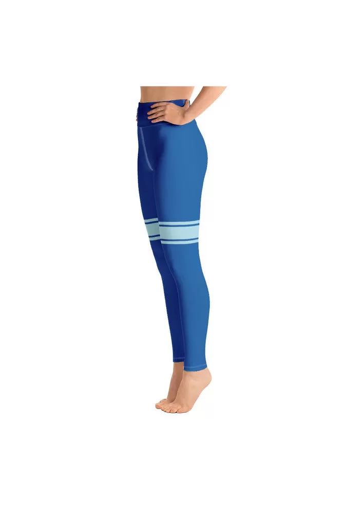 Blue Banded Yoga Leggings