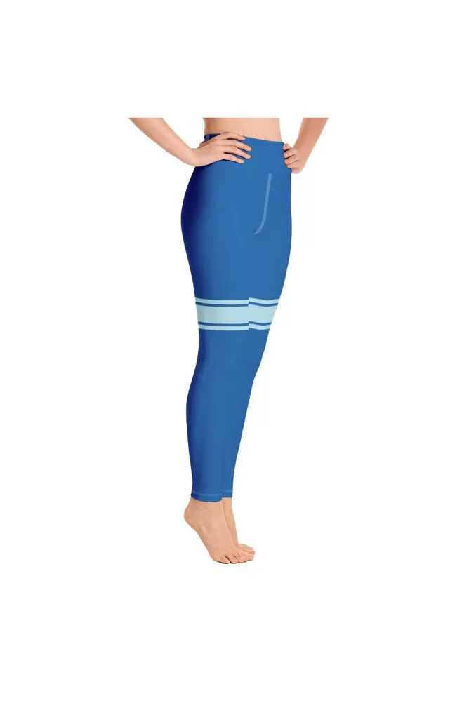 Blue Banded Yoga Leggings