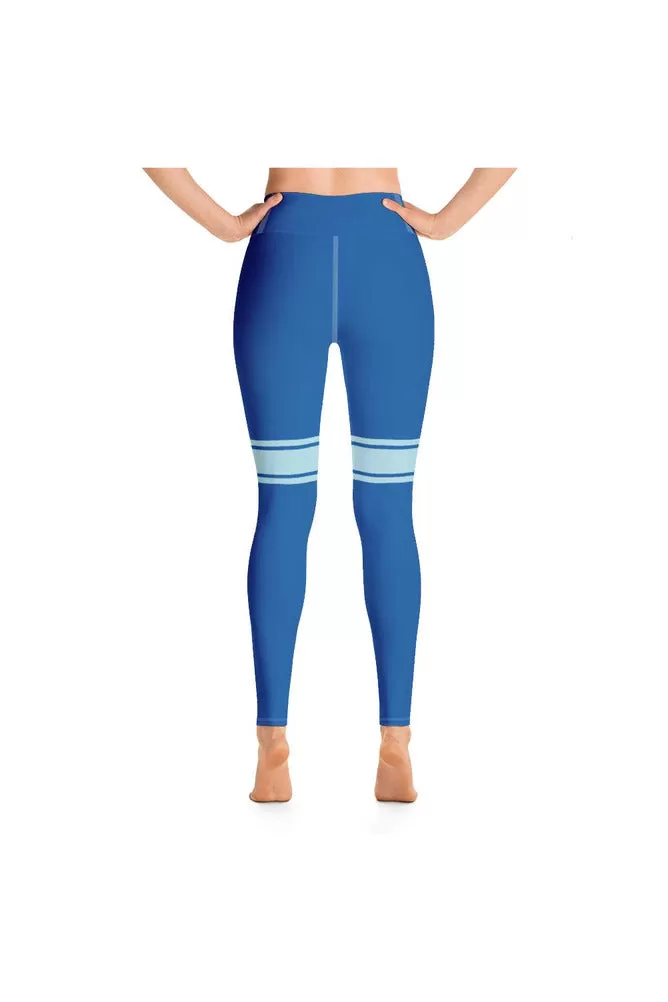 Blue Banded Yoga Leggings