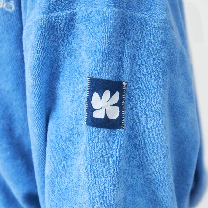 Blue Terry Polo Sweater