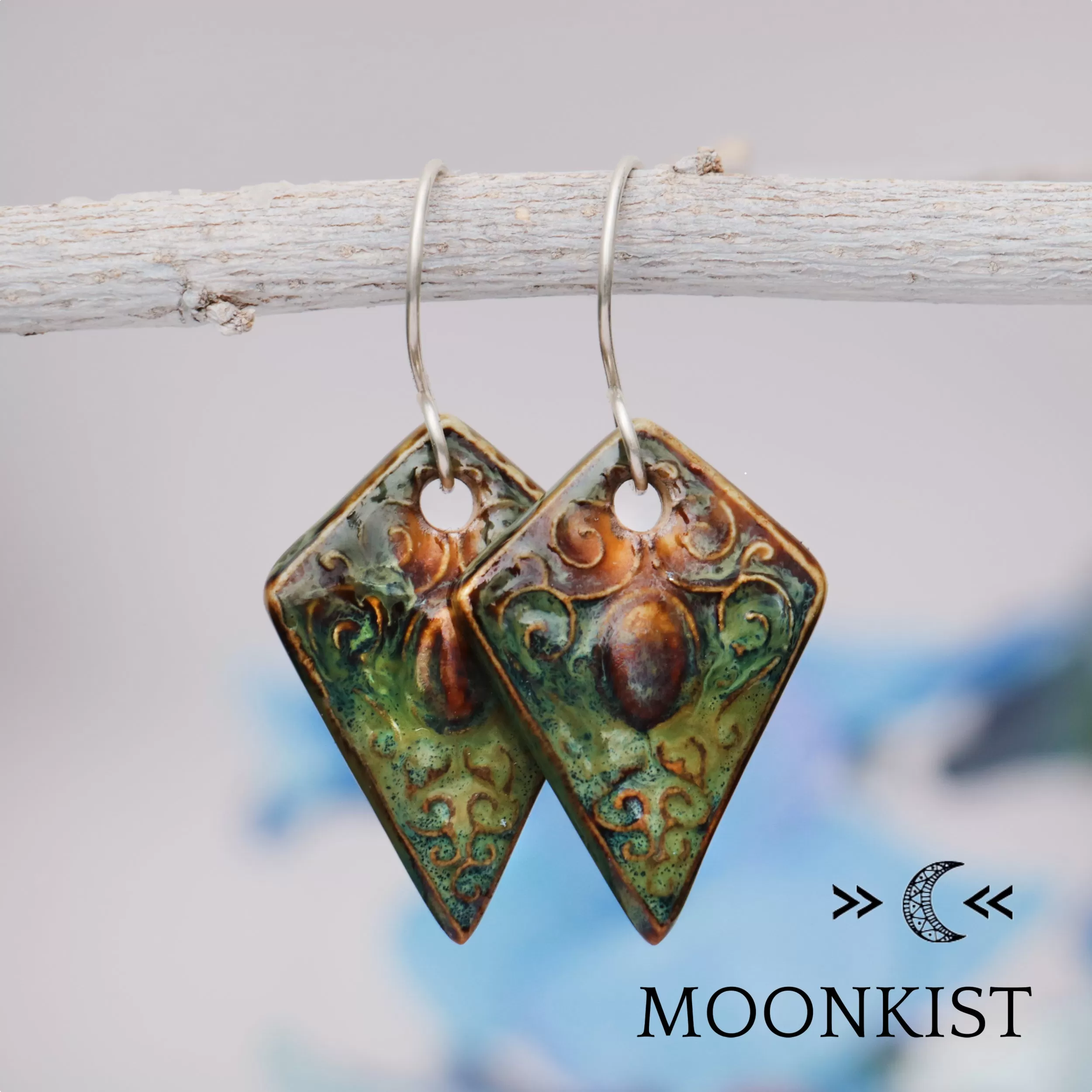 Boho Style Statement Ceramic Earrings | Moonkist Designs