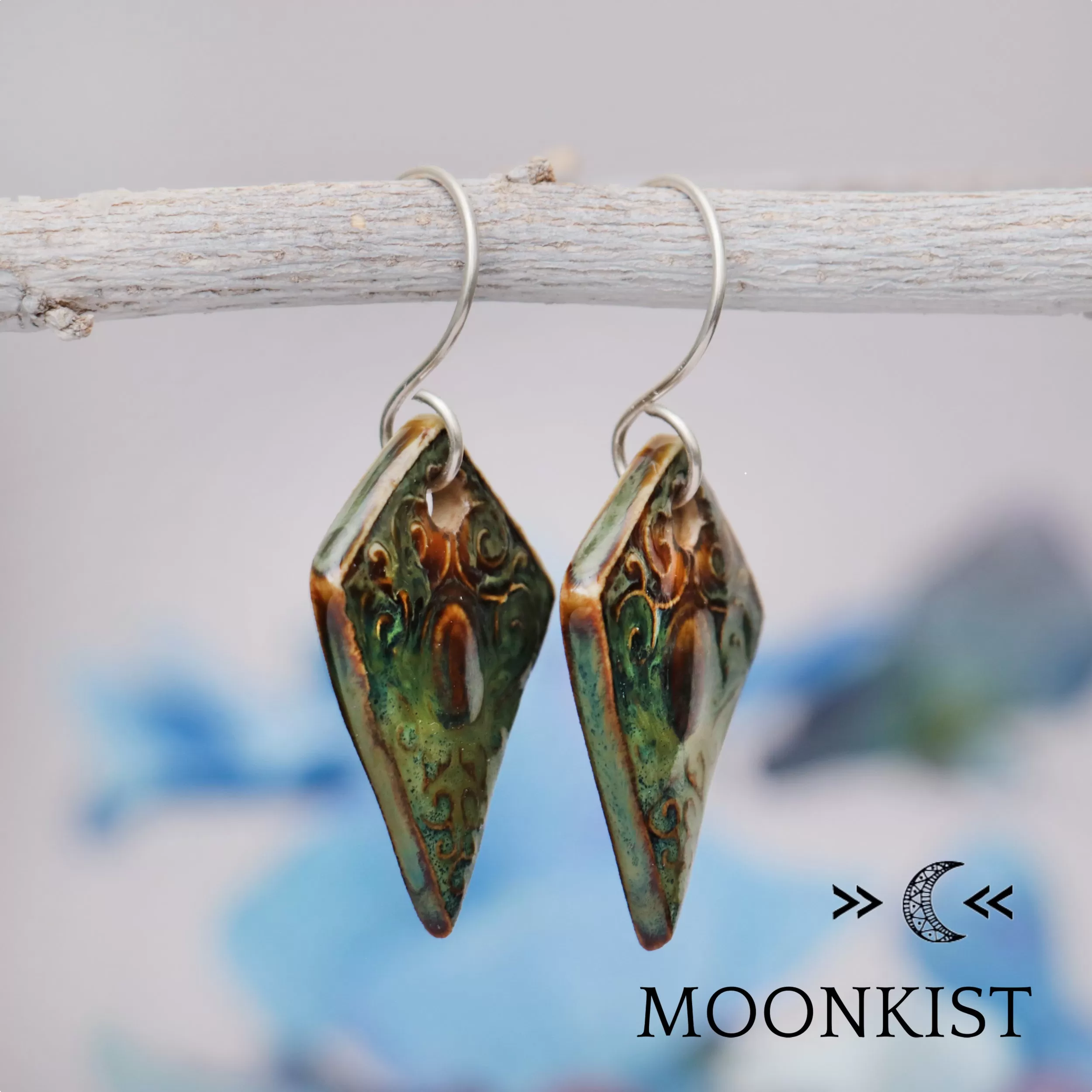 Boho Style Statement Ceramic Earrings | Moonkist Designs