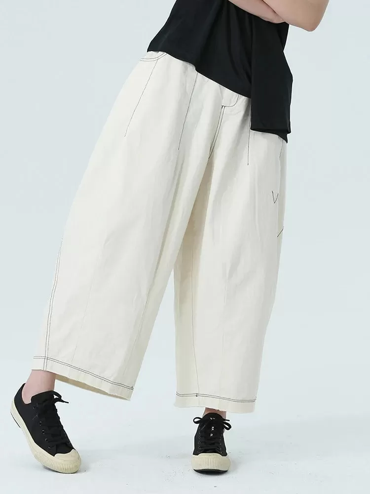 Bolohus Topstitched Wide Leg Pants