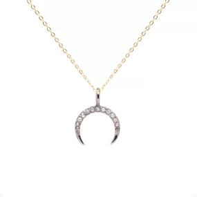 Brooklyn Diamond Upside Down Crescent Moon Necklace