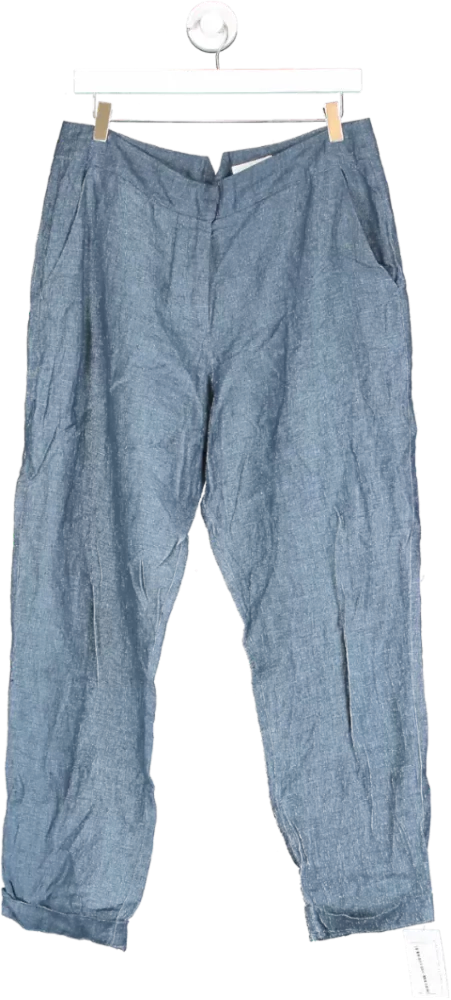 Brora Blue Linen Trousers UK 12