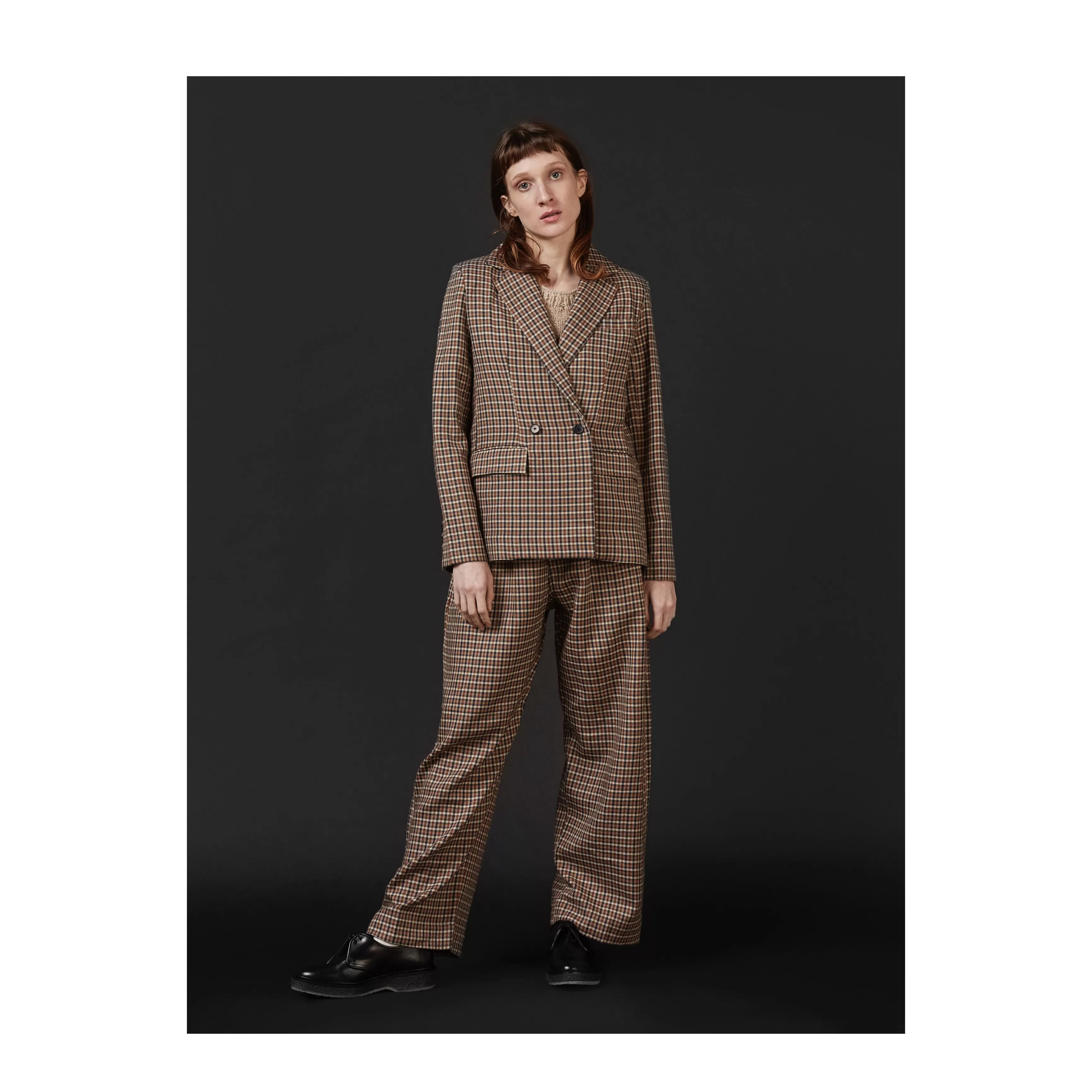 BROWN CHECK TROUSER