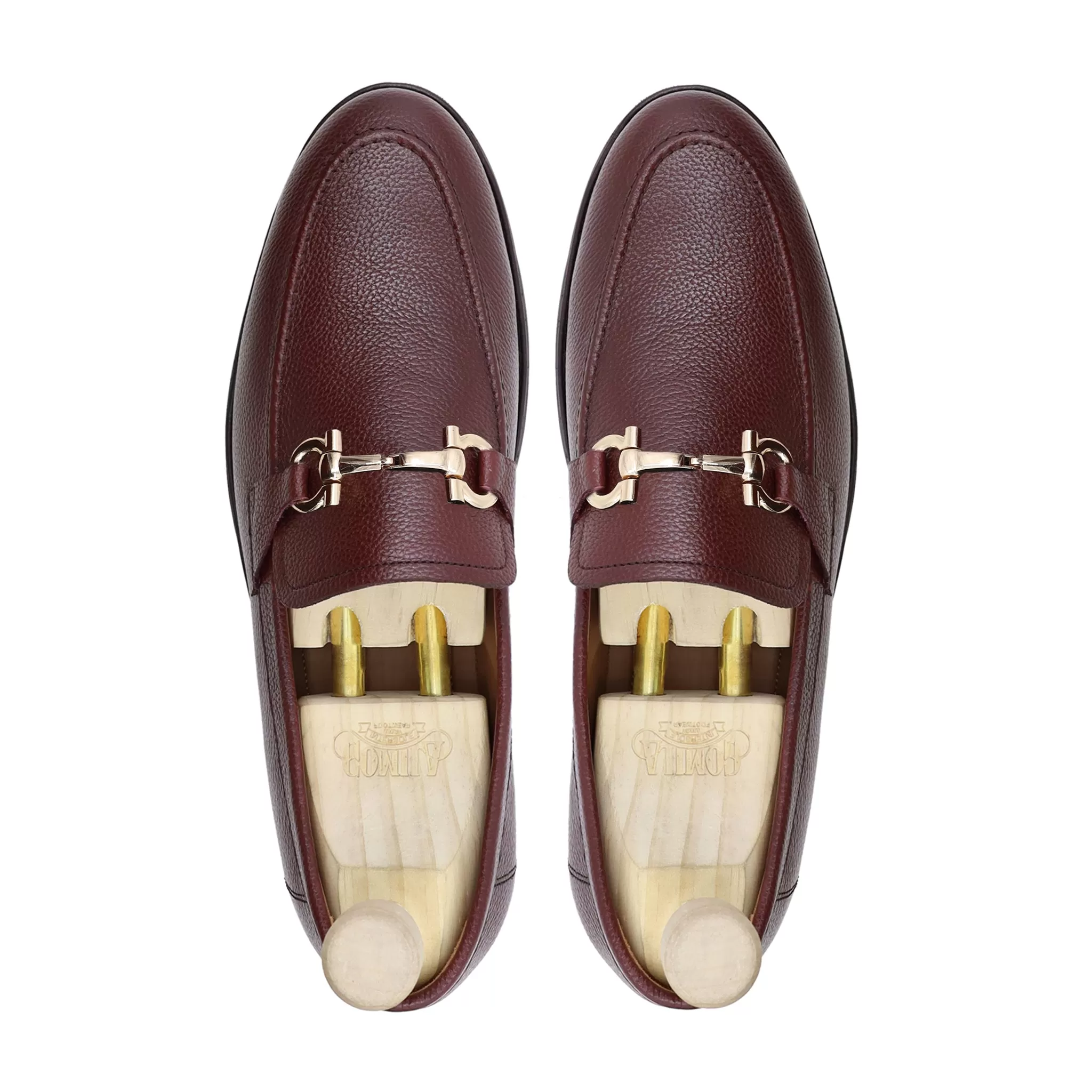 Bucharest -  Men's Oxblood Pebble Grain Loafer