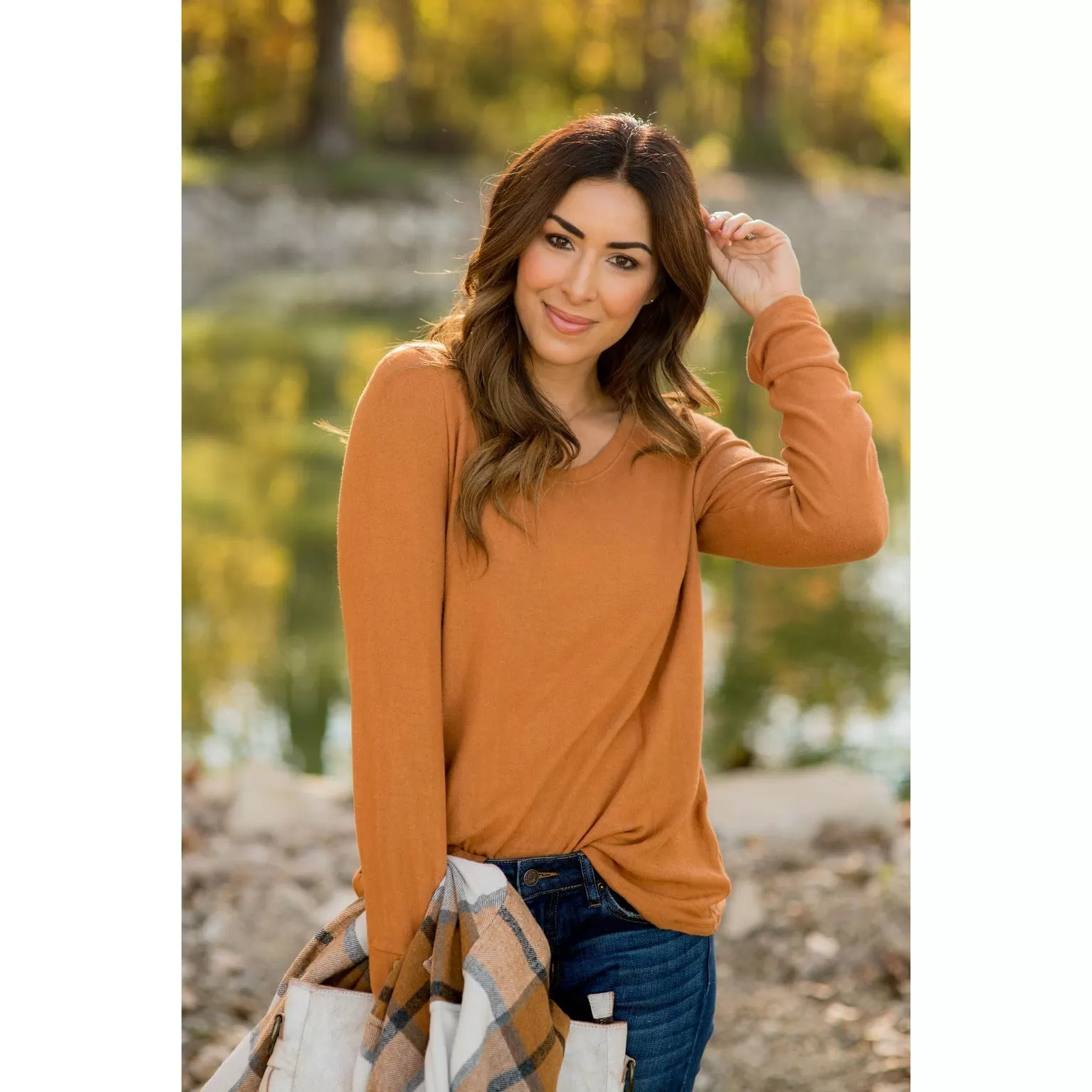 Button Cuff Long Sleeve Tee