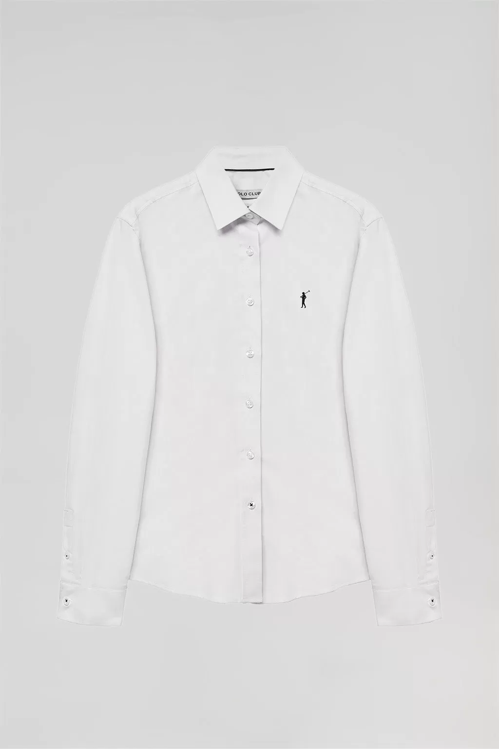 Camisa blanca oxford Slim fit con logo Rigby Go