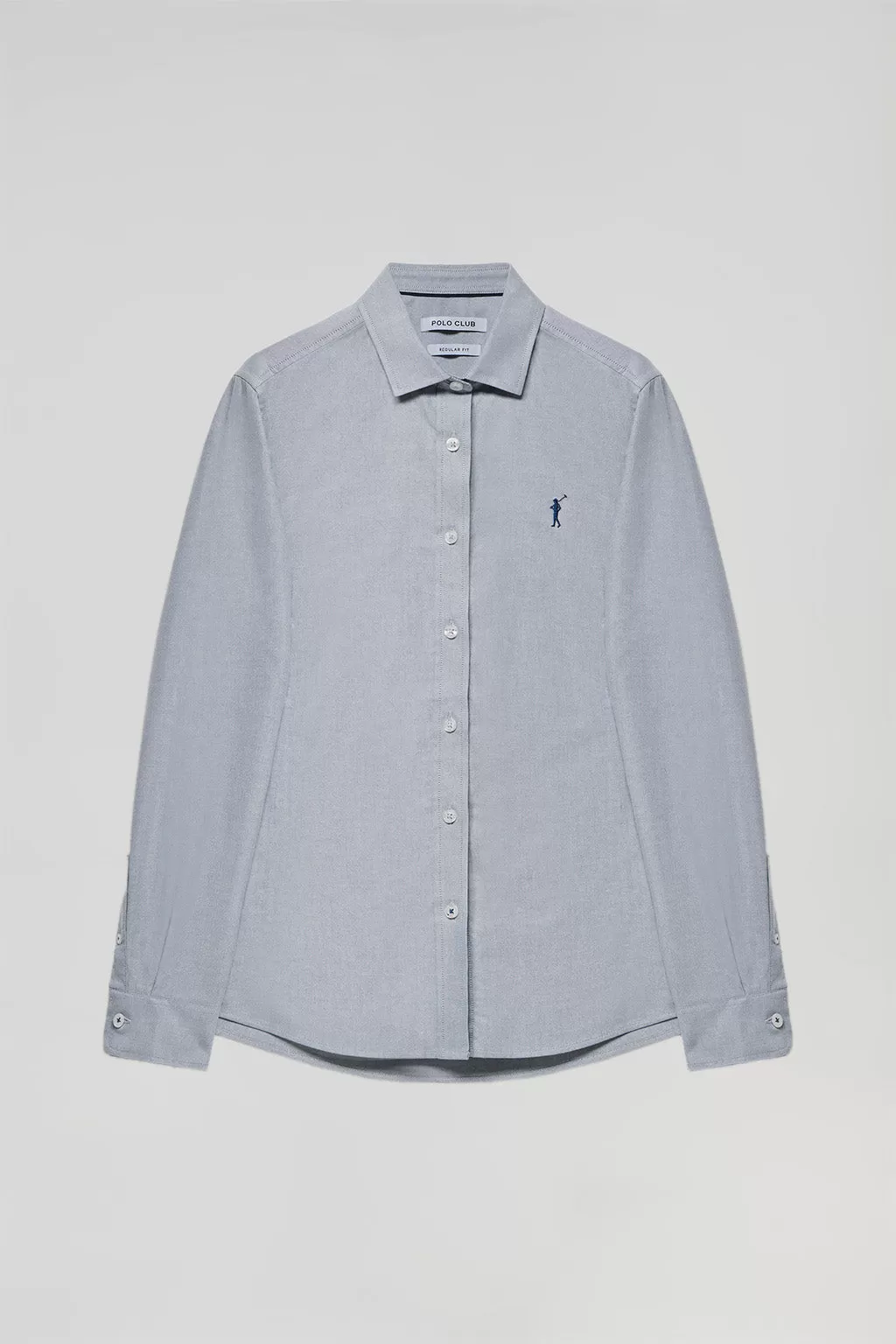 Camisa Oxford Regular fit azul denim con logo Rigby Go