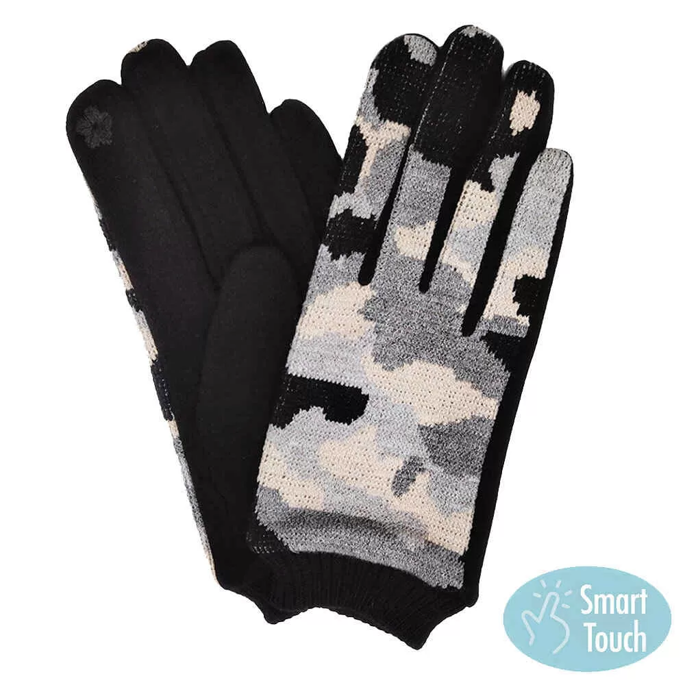 Camouflage Patterned Smart Gloves