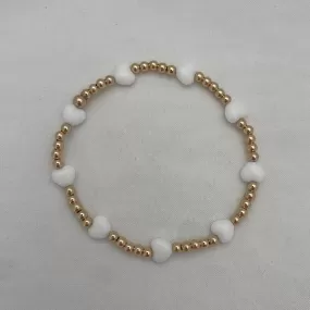 Candy Hearts Bead Bracelet Gold Fill