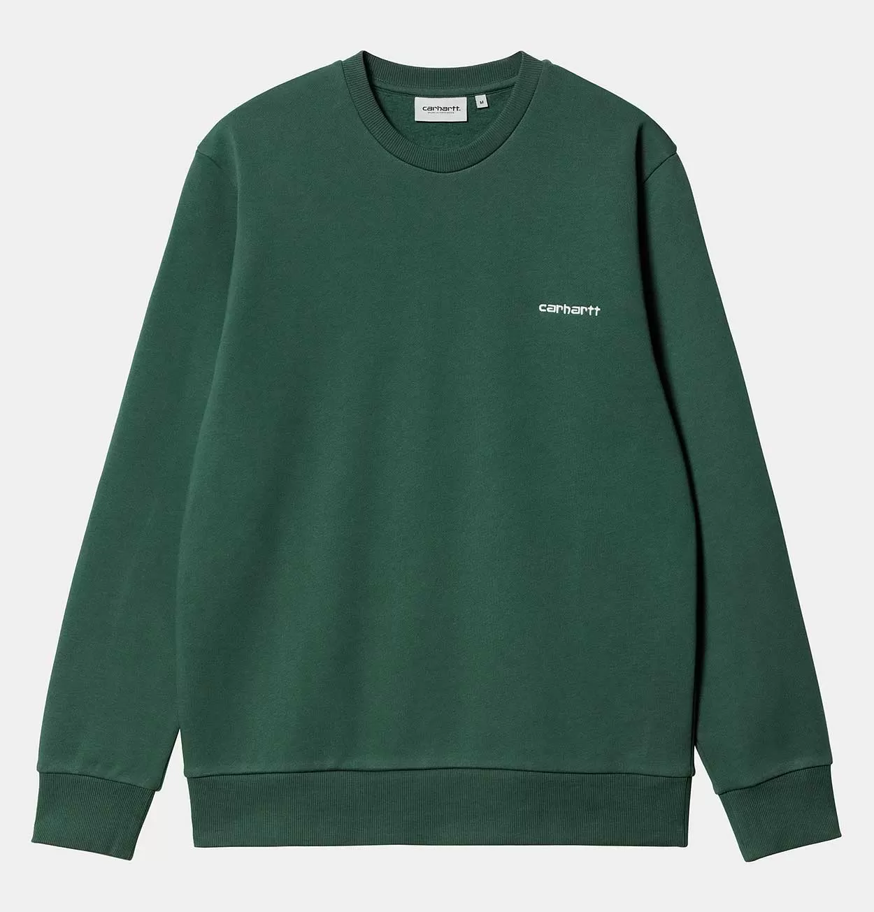 Carhartt WIP Script Embroidery Sweatshirt in Treehouse