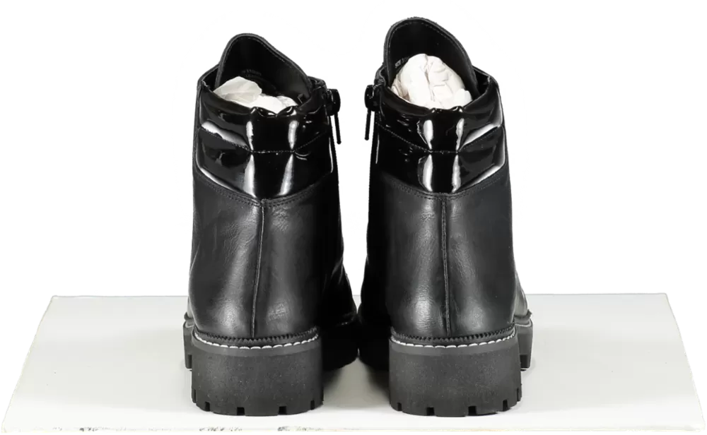 Carvela Black Stolen Leather Biker Ankle Boots UK 3 EU 36 👠