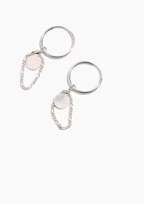 Chain Charm Hoops