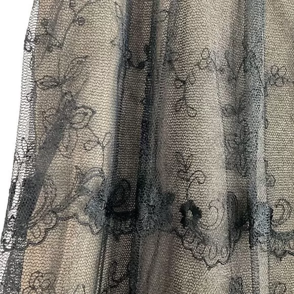 Chetta BNWT Long Black Lace Maxi Skirt