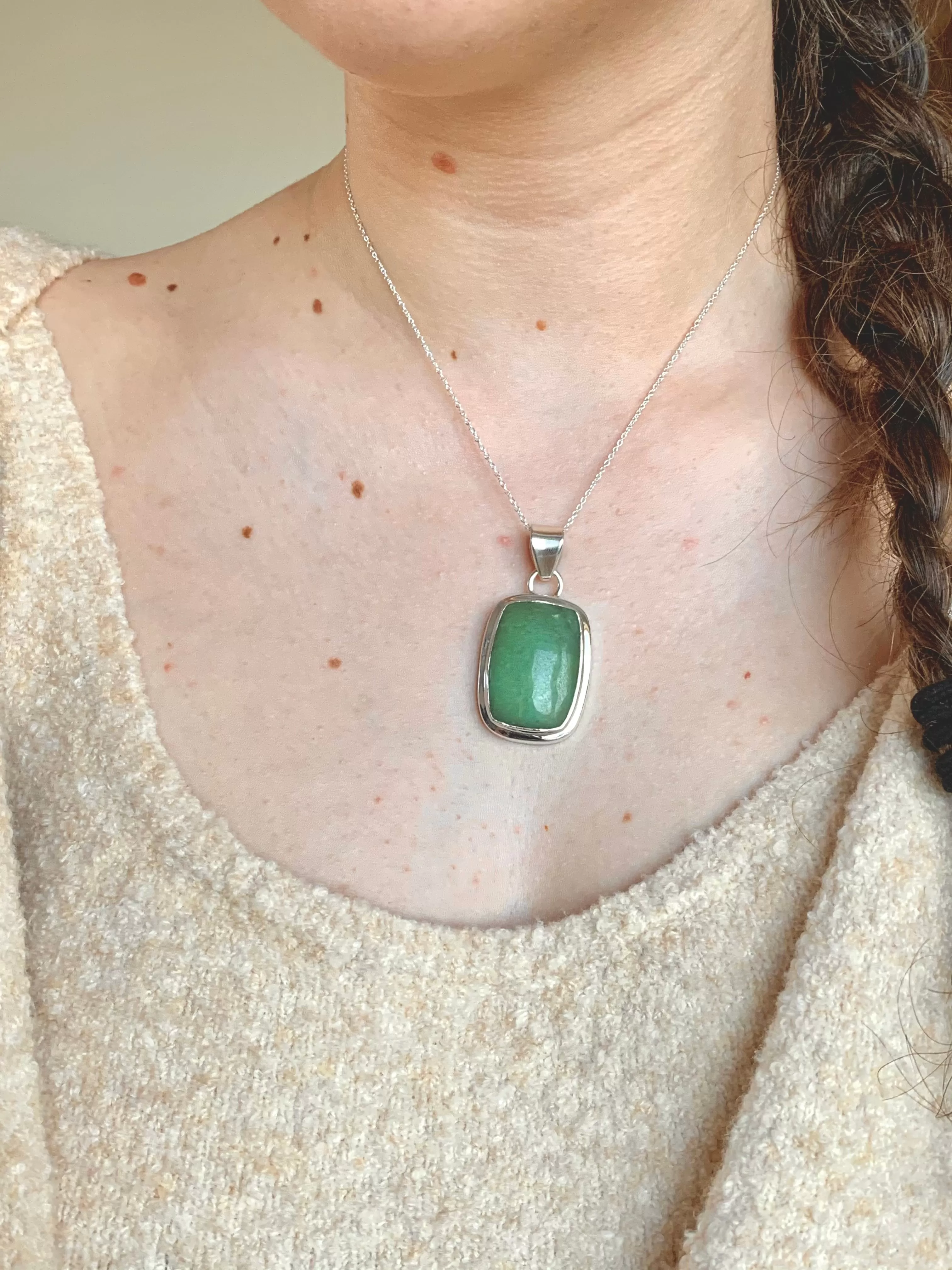 Chrysoprase Ansley Pendant - Reg. Rectangle