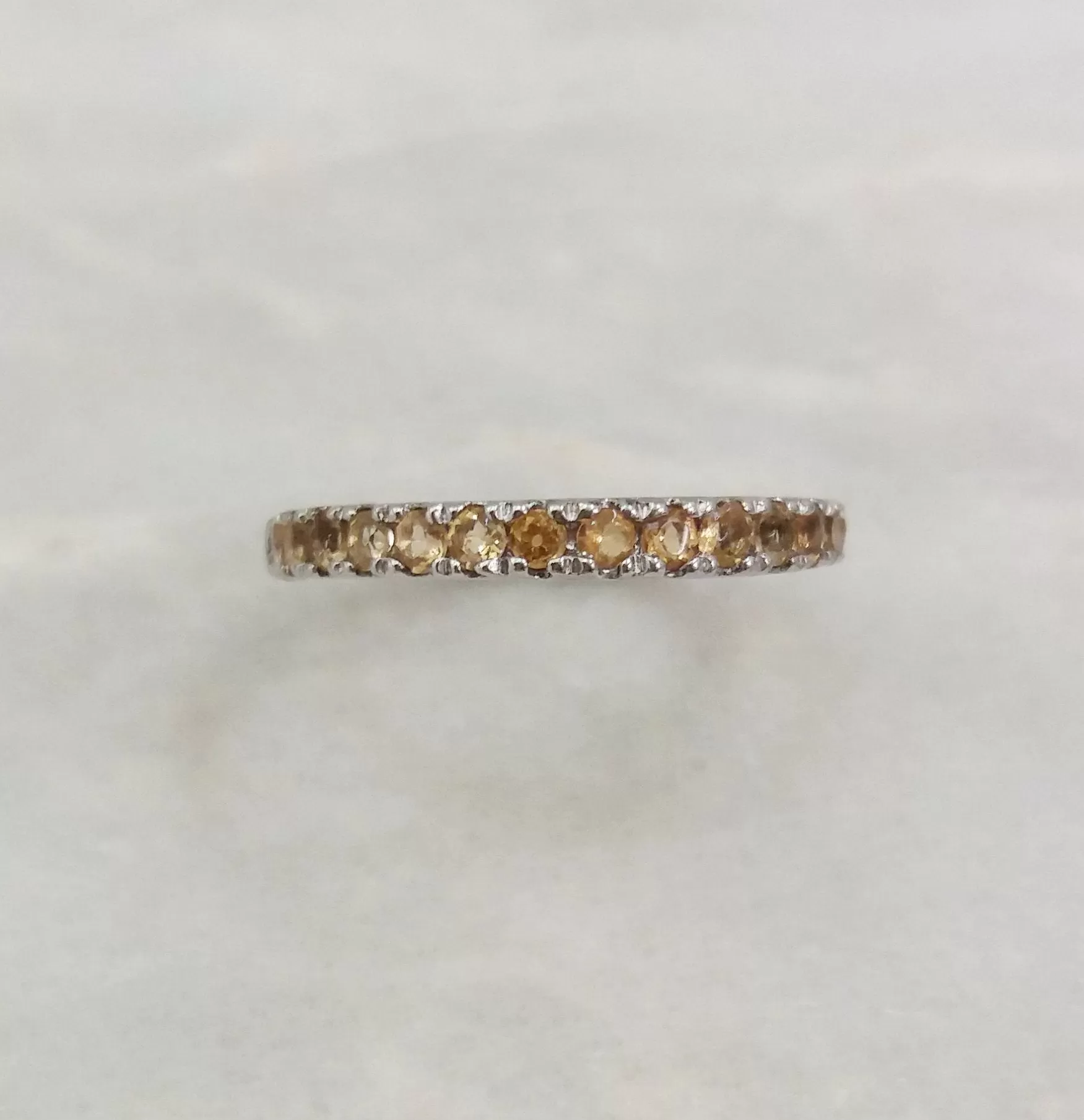 Citrine Half Eternity Ring