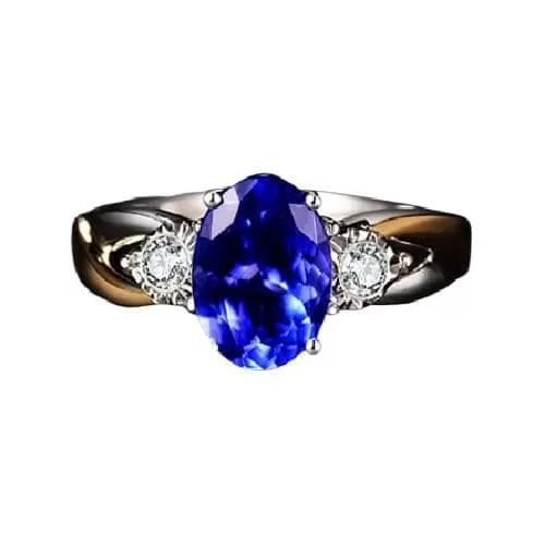 Classic Luxury Oval Sapphire Gemstone Adjustable Ring - 925 Sterling Silver