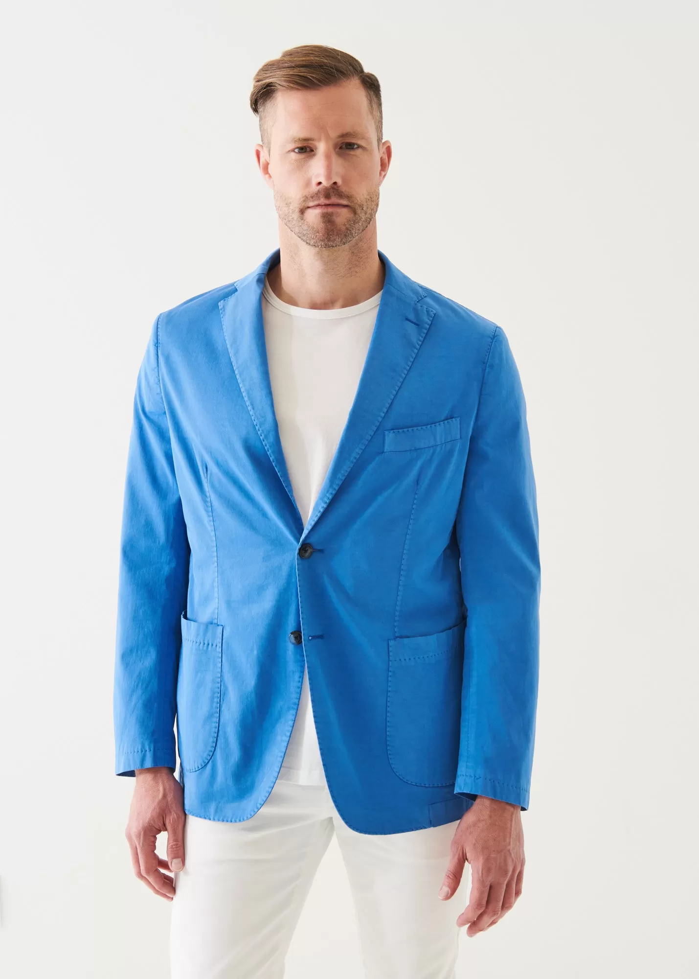 COTTON BLEND GARMENT DYE BLAZER