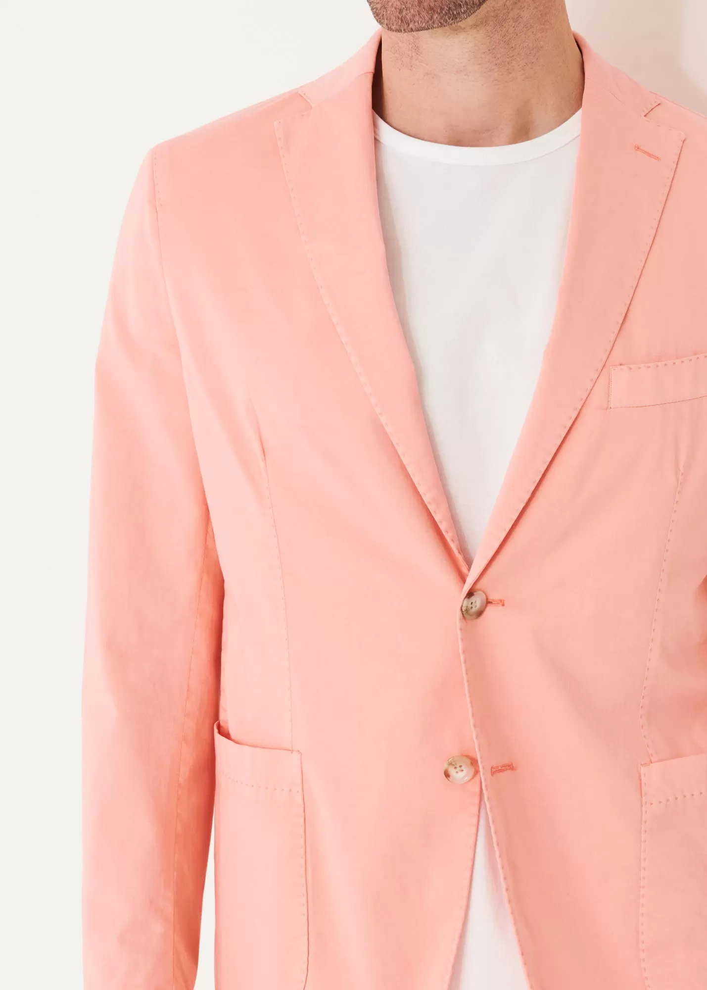 COTTON BLEND GARMENT DYE BLAZER