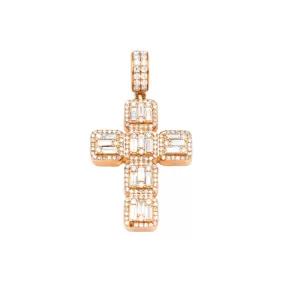 Custom Baguette Cross Pendant