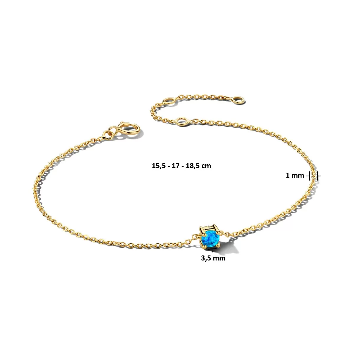 December Birthstone Bracelet 14K Yellow Gold