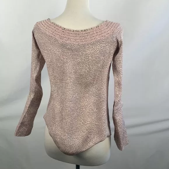 Derek Lam Top Pink Print off Shoulder