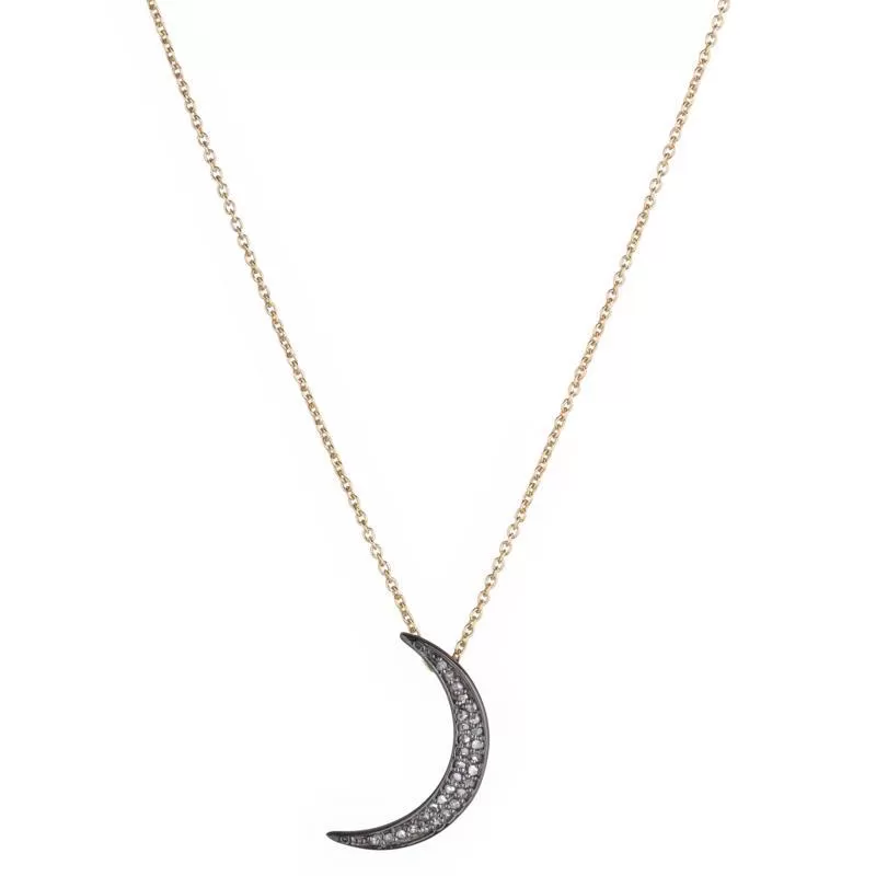 Diamond Moon Necklace