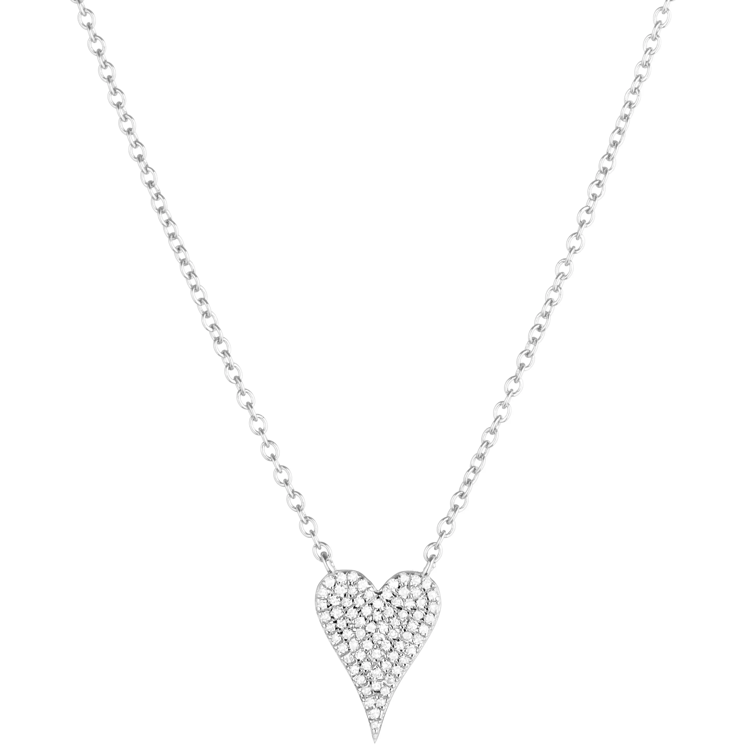 Diamond Pavé Small Heart Necklace