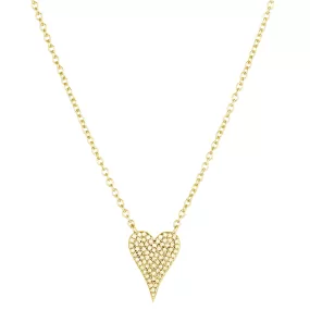 Diamond Pavé Small Heart Necklace