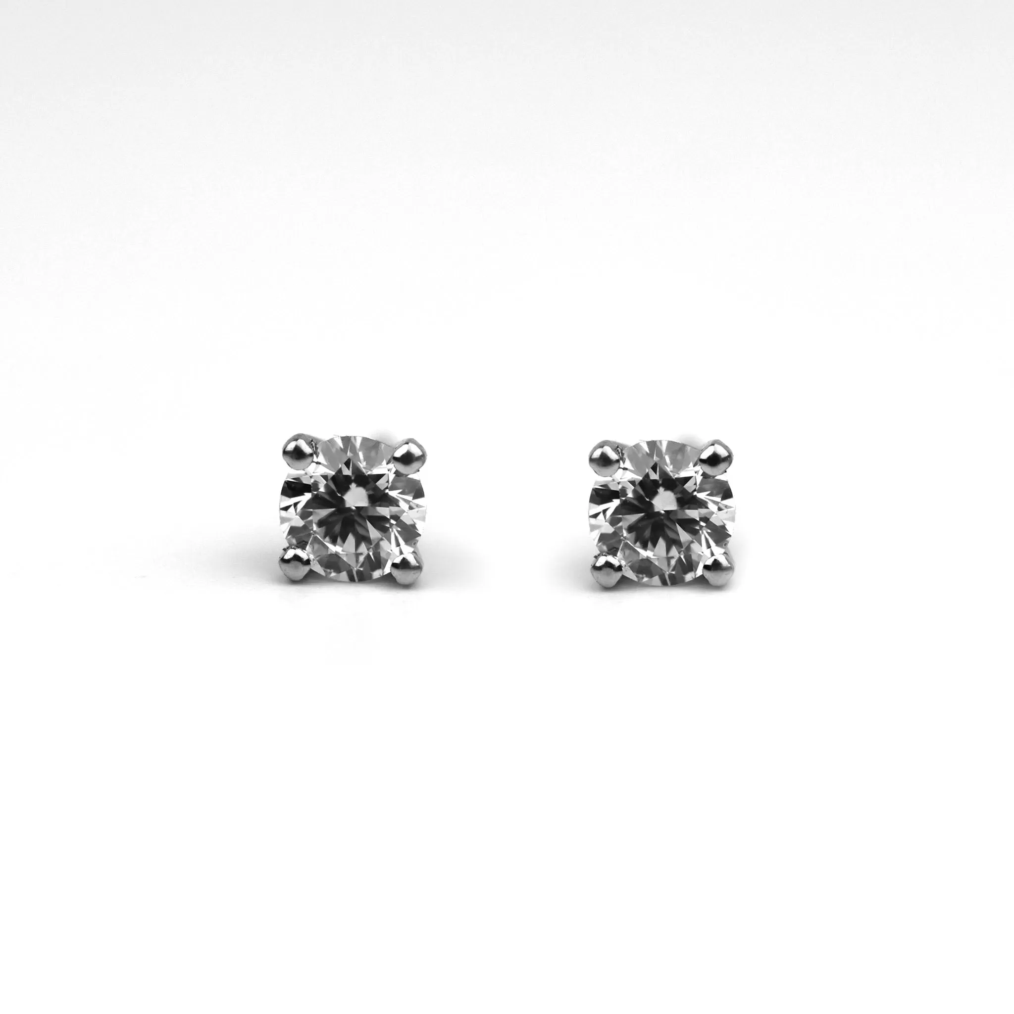 Diamond Push Back Earrings