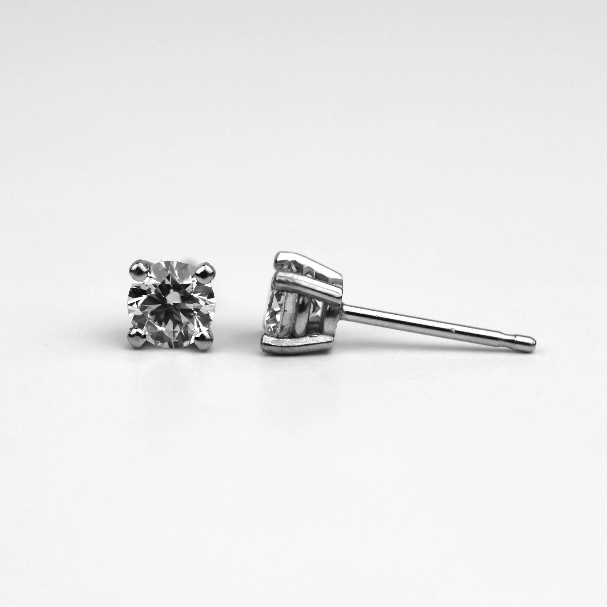 Diamond Push Back Earrings