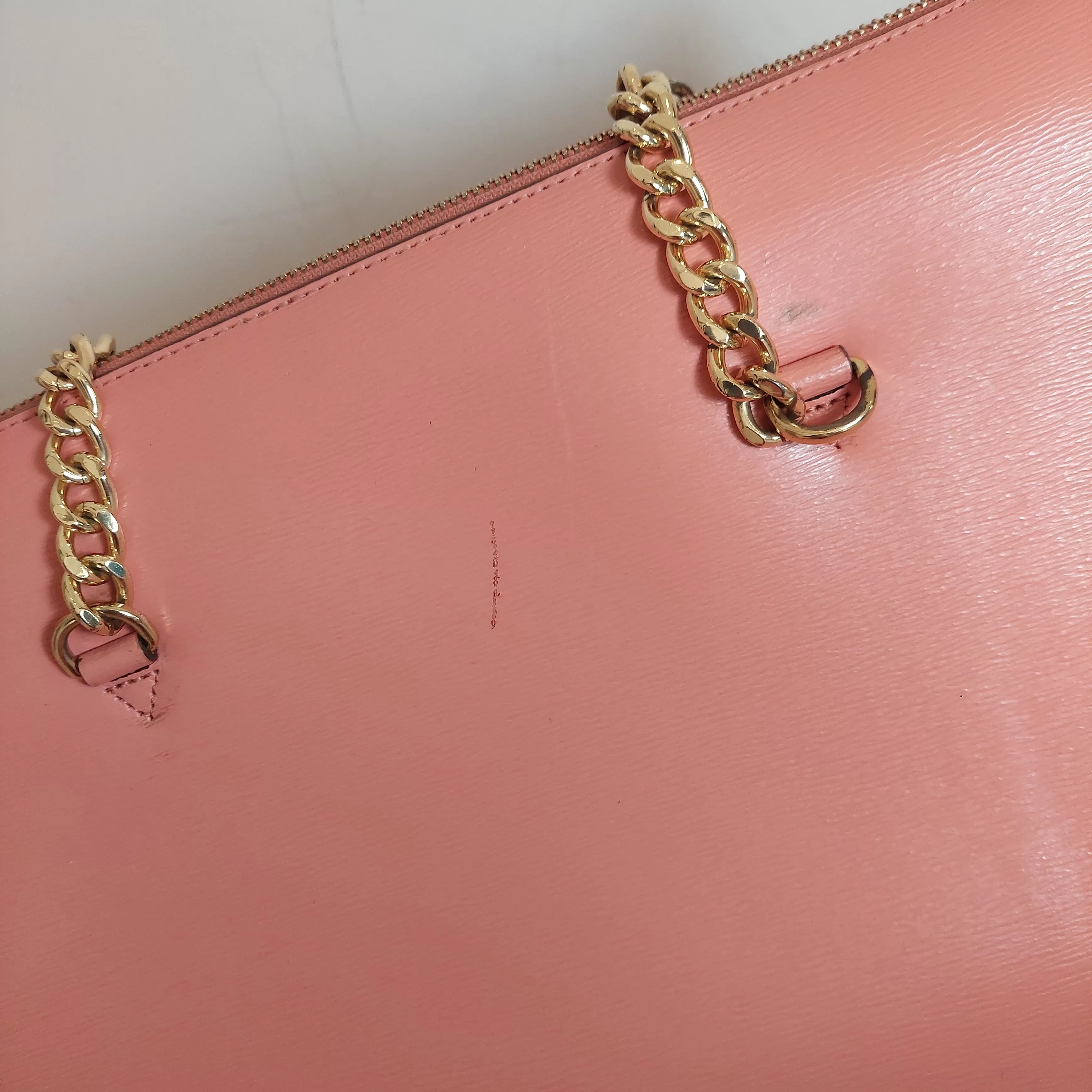 DKNY Pink Leather Large Zip Tote | Pre loved |