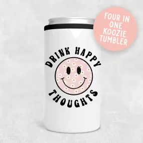 Drink Happy Thoughts Pink 4 in 1 Tumbler