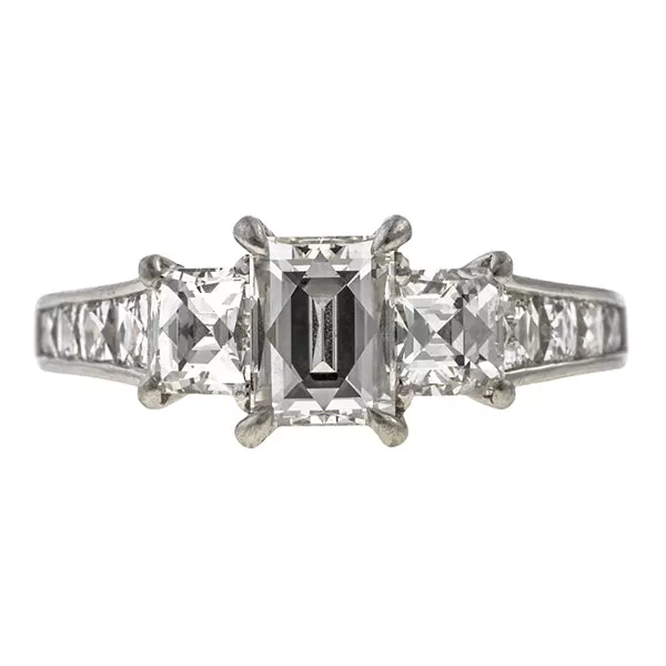 Estate Engagement Ring, French Cut Diamond 1.00ct