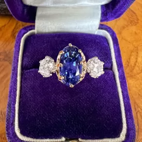 Estate Sapphire & Diamond Ring, 5.71ct.