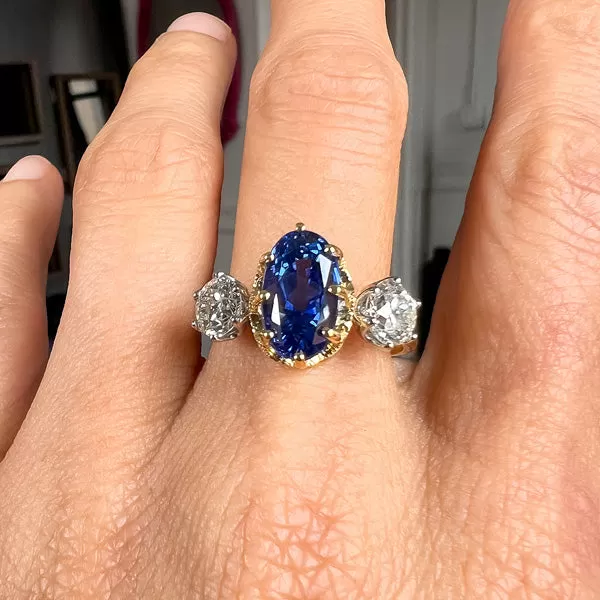 Estate Sapphire & Diamond Ring, 5.71ct.