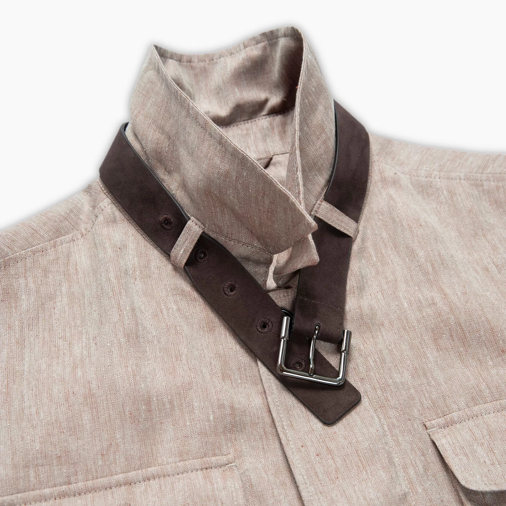 Evrad Safari jacket in Portofino linen and silk