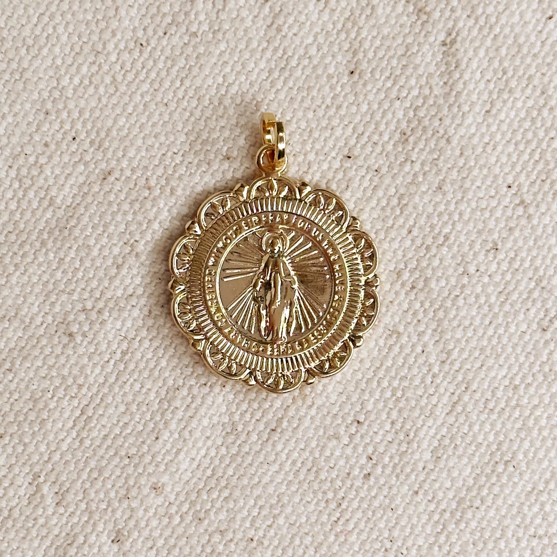 Fleur-de -Lis Miraculous Medal Pendant