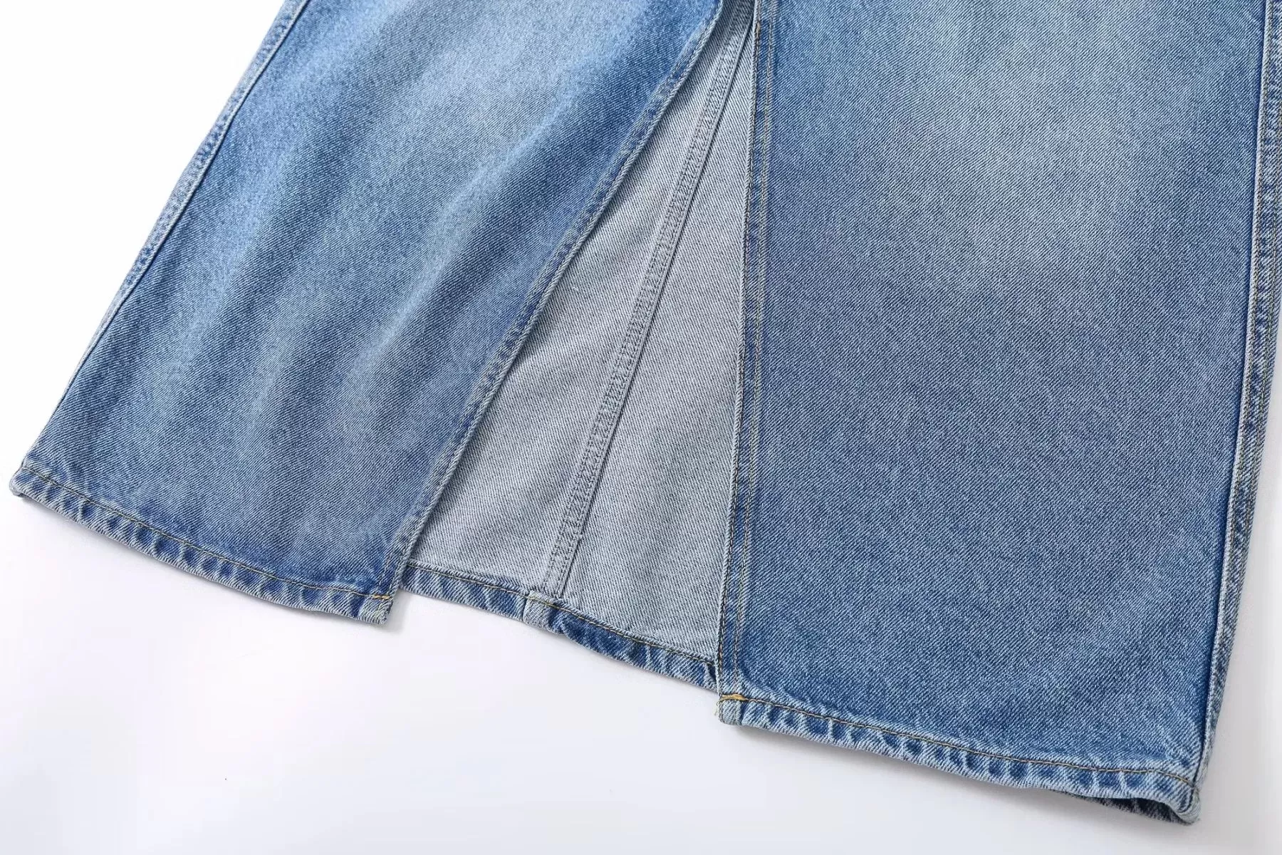 Georgia Denim Front Slit Skirt