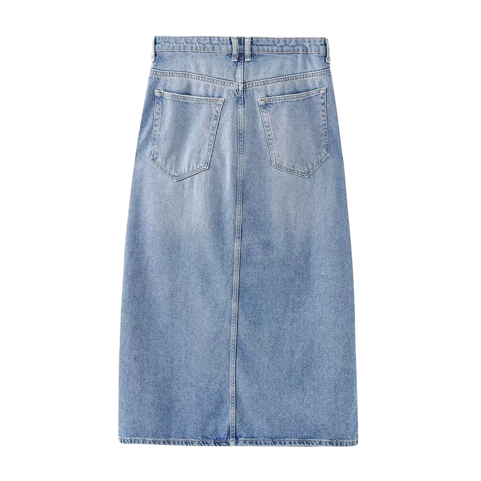 Georgia Denim Front Slit Skirt