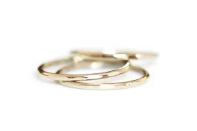 Glint Hammered Stacking Rings