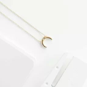 Gold Plated Crescent Moon Pendant