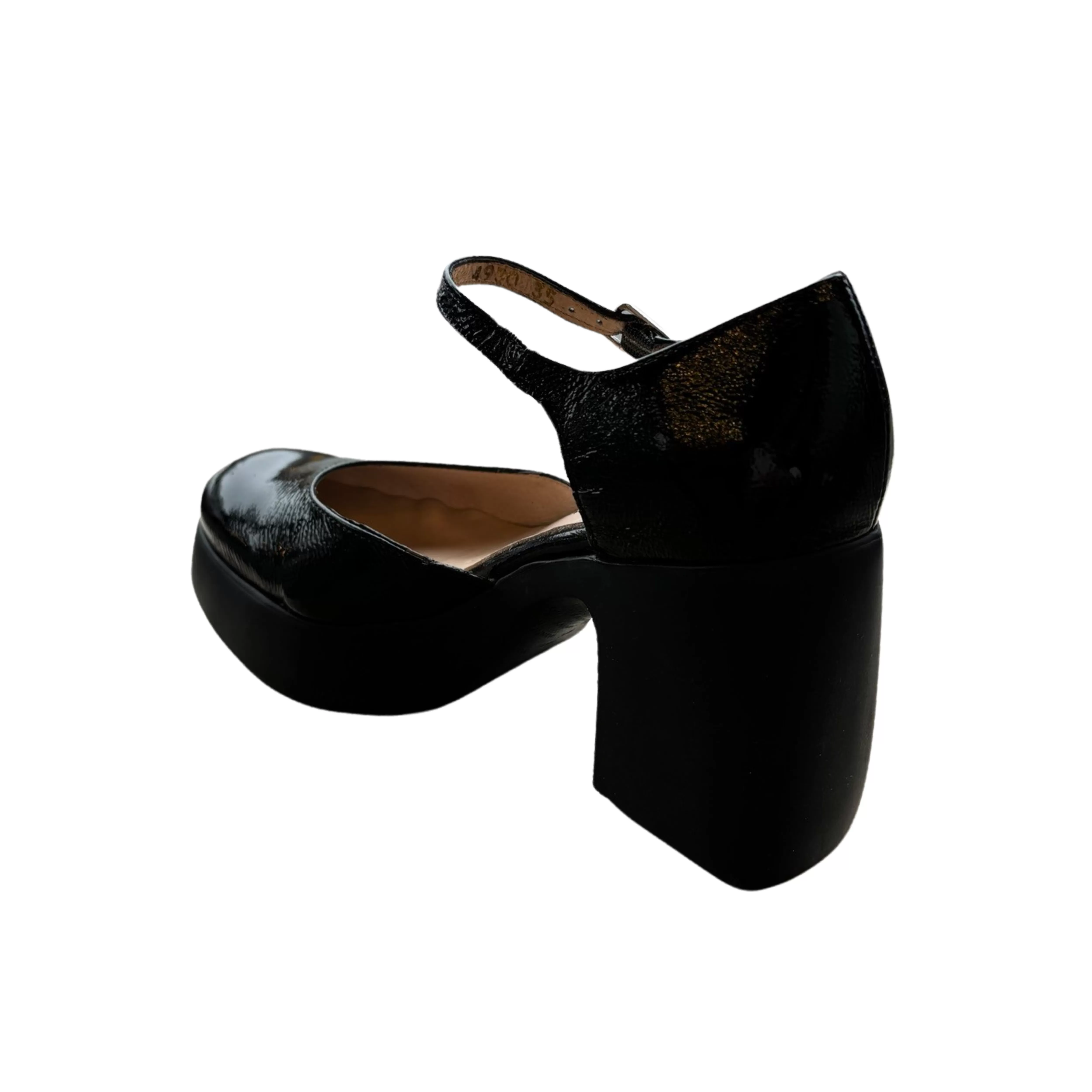 H4930 Black Platform Mary Jane