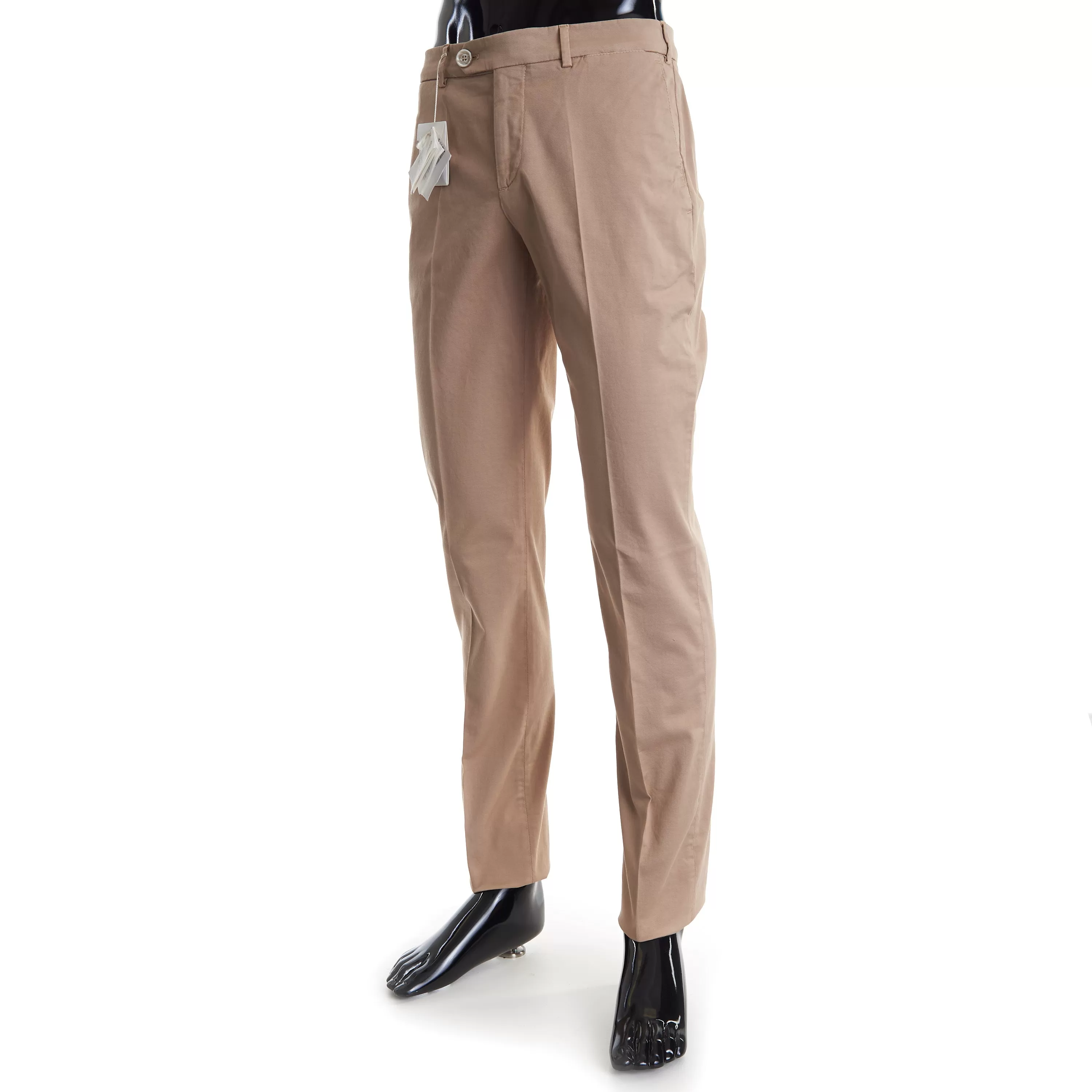 Havana Brown Italian Fit Trousers In American Pima Comfort Cotton Gabardine