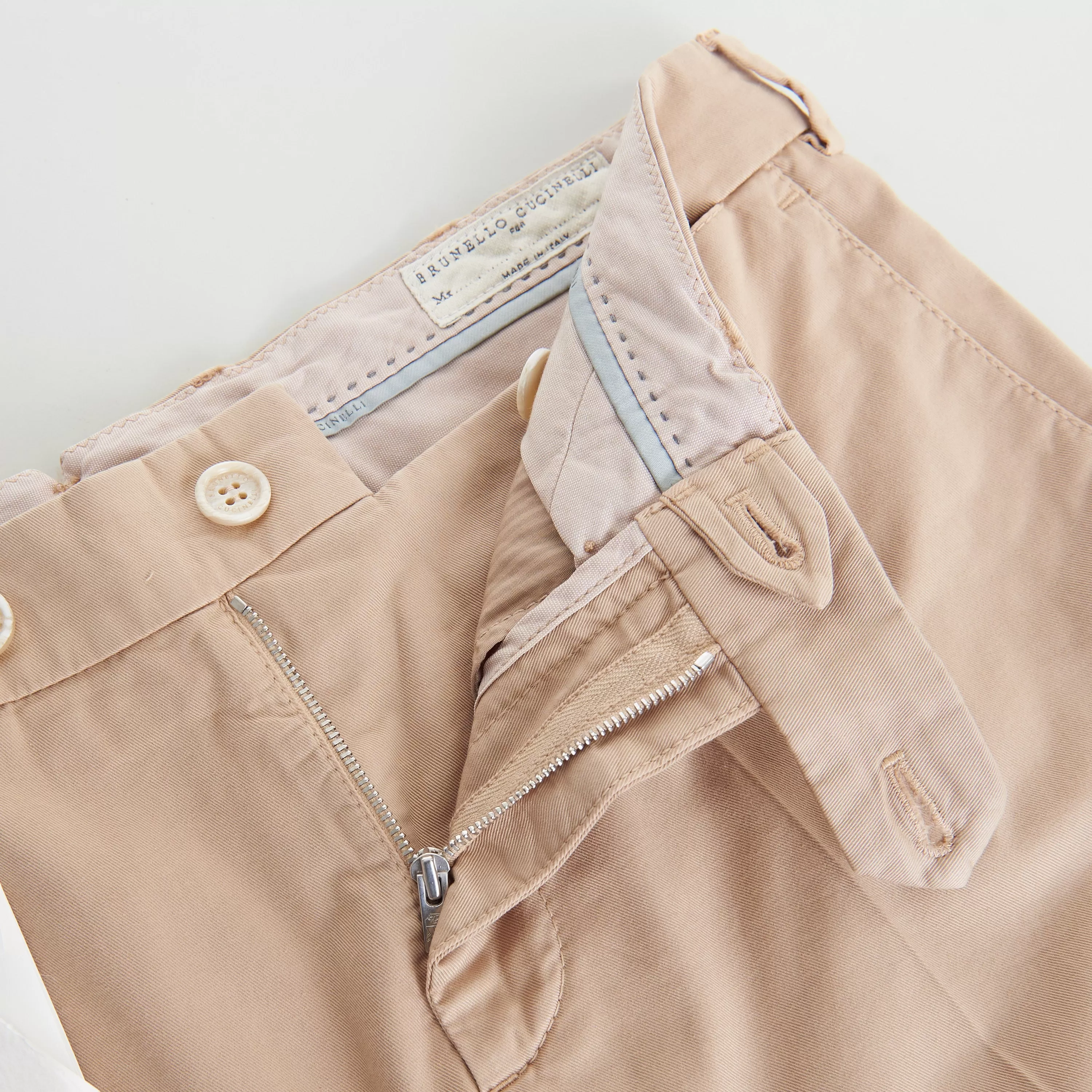 Havana Brown Italian Fit Trousers In American Pima Comfort Cotton Gabardine