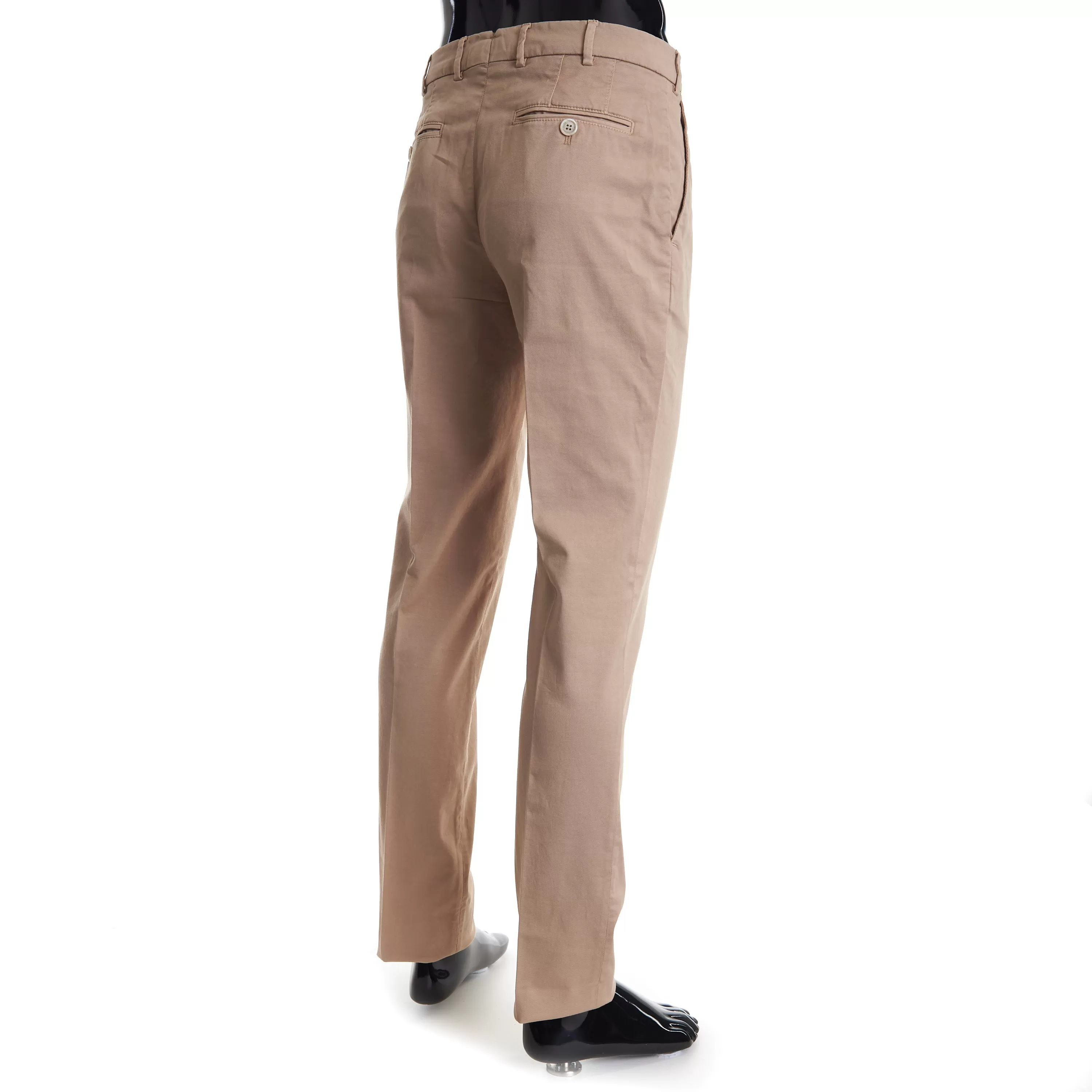 Havana Brown Italian Fit Trousers In American Pima Comfort Cotton Gabardine