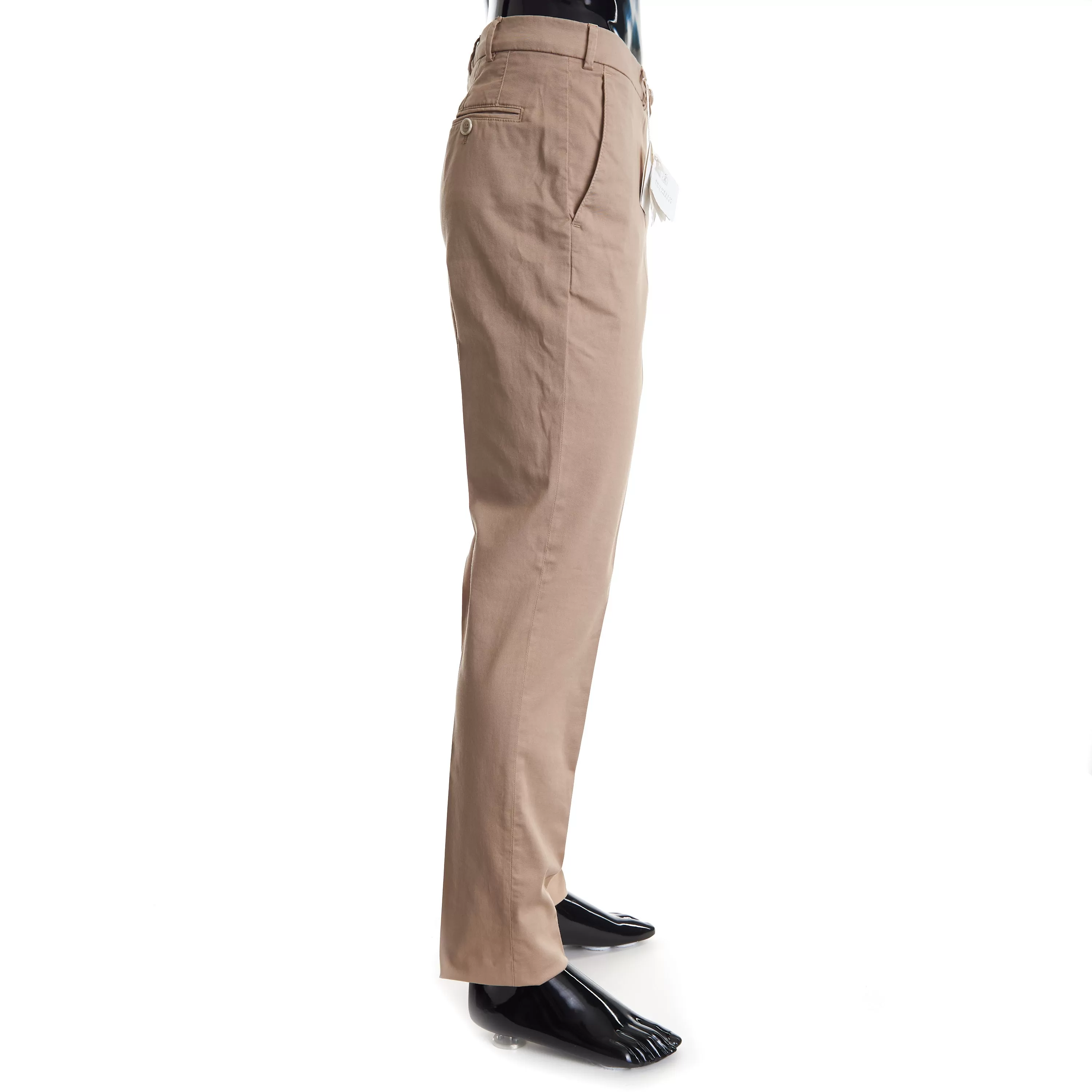 Havana Brown Italian Fit Trousers In American Pima Comfort Cotton Gabardine