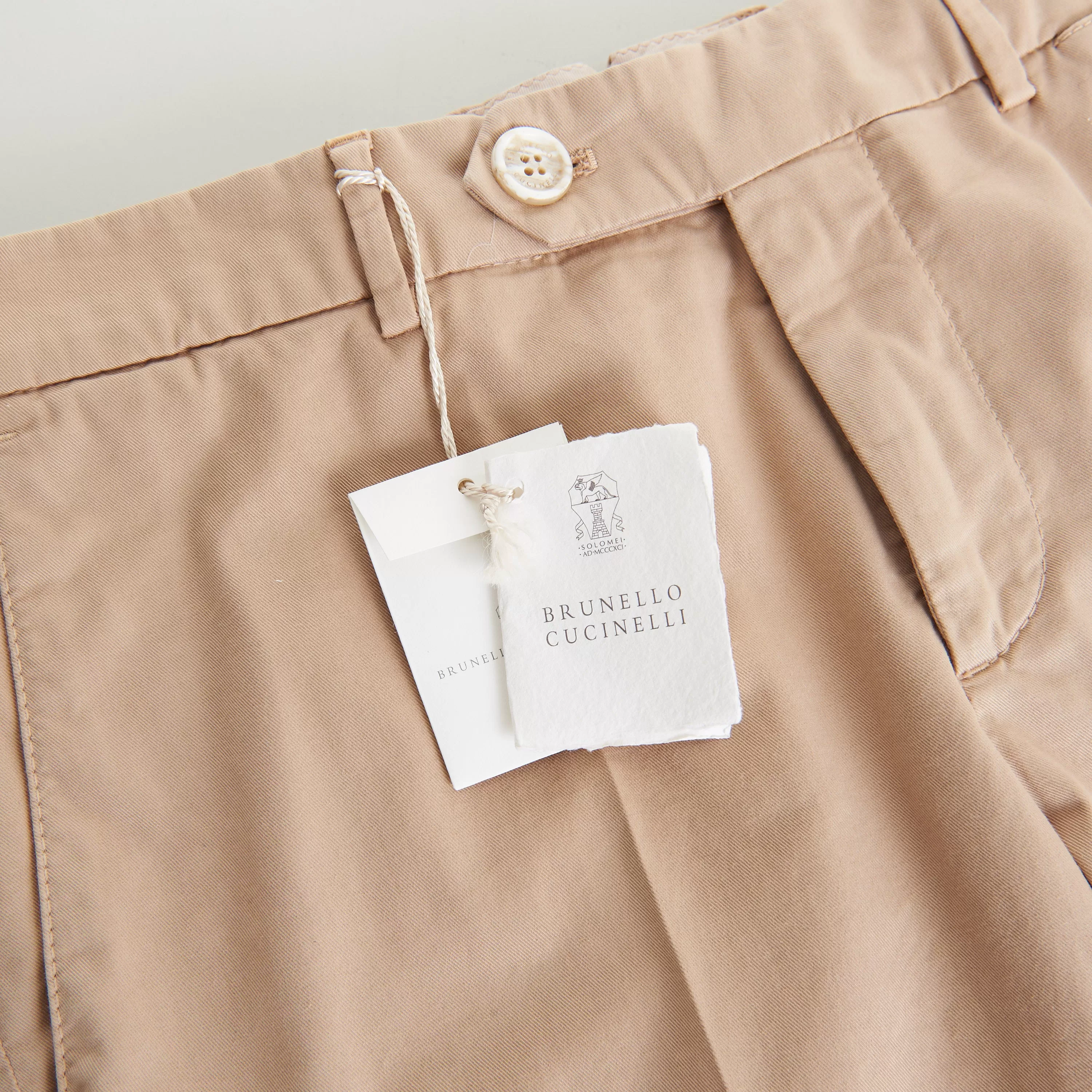 Havana Brown Italian Fit Trousers In American Pima Comfort Cotton Gabardine